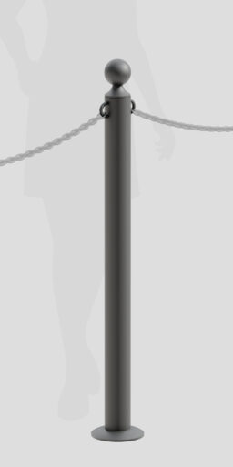 Staket S4 (stolpe), del av ett staket