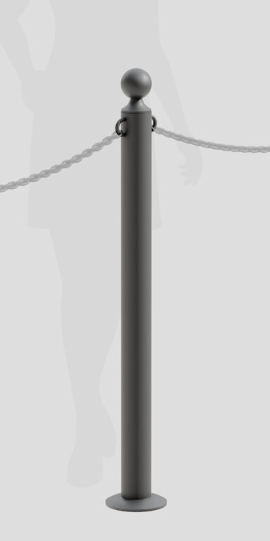 Staket S4 (stolpe), del av ett staket